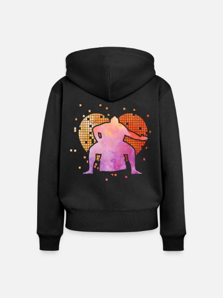 Sumo - Frauen Premium Bio Zip Hoodie - Schwarz