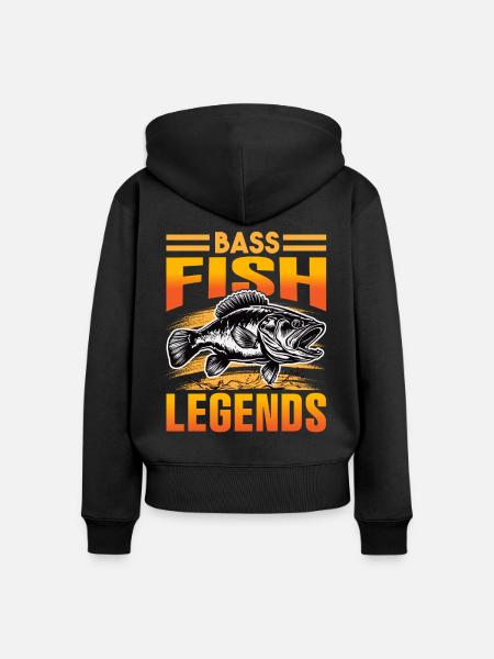 Barschfisch-Legenden - Frauen Premium Bio Zip Hoodie - Schwarz