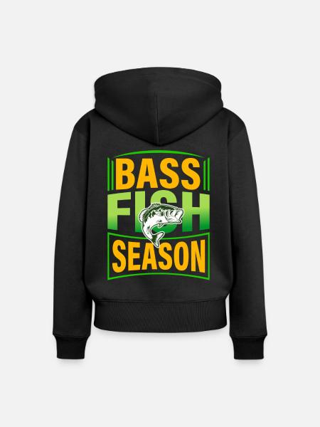 Barschfisch-Saison - Frauen Premium Bio Zip Hoodie - Schwarz