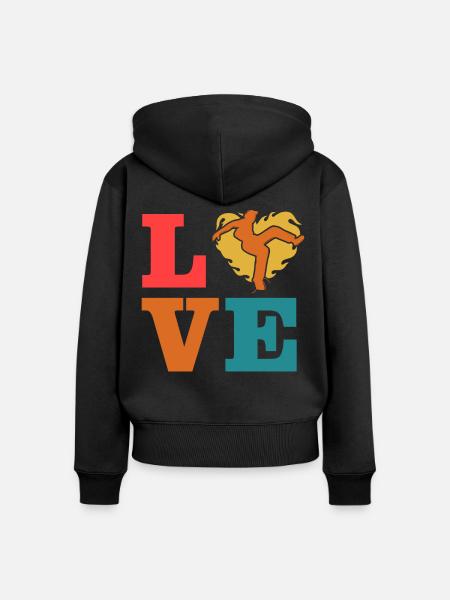 Capoeira Liebe - Frauen Premium Bio Zip Hoodie - Schwarz
