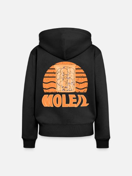 Maulwurf - Frauen Premium Bio Zip Hoodie - Schwarz