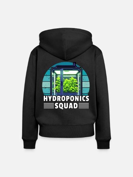 Hydroponik-Kader - Frauen Premium Bio Zip Hoodie - Schwarz