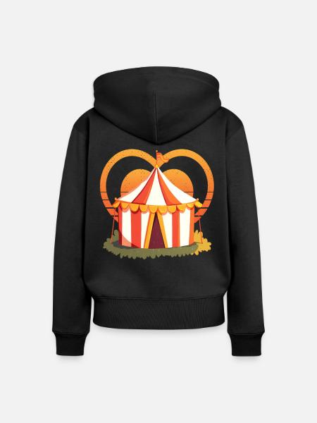 Zircus - Frauen Premium Bio Zip Hoodie - Schwarz