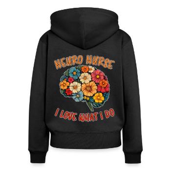 Neuro Nurse Nurse Neurology Gift - Women's Premium Organic Zip Hoodie - black - Back - Julia (174cm)
