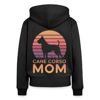 Cane Corso Italiano Mom Mom Cane Corso Gift - Women's Premium Organic Zip Hoodie - black - Back - Julia (174cm)