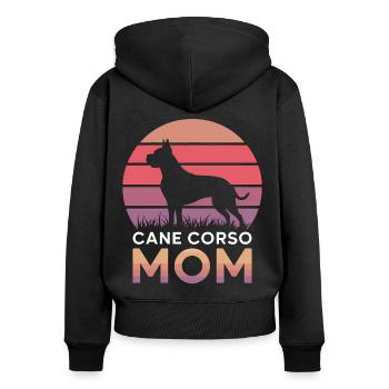 Cane Corso Italiano Mom Mom Cane Corso Gift - Women's Premium Organic Zip Hoodie - black - Back - Julia (174cm)