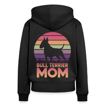 Bullterrier Spruch Lustiges Bullterrier Geschenk - Frauen Premium Bio Zip Hoodie - Schwarz - Hinten - Julia (174cm)