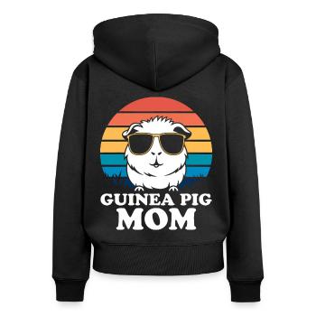 Guinea Pig Saying, Guinea Pig Gift - Women's Premium Organic Zip Hoodie - black - Back - Julia (174cm)