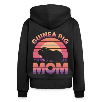 Guinea Pig Saying, Guinea Pig Gift - Women's Premium Organic Zip Hoodie - black - Back - Julia (174cm)