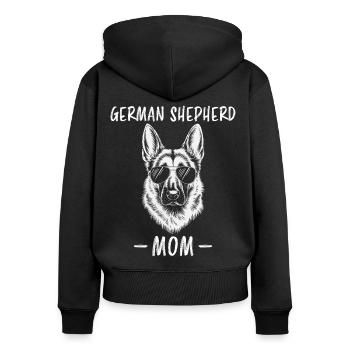 German Shepherd Saying German Shepherd Gift - Women's Premium Organic Zip Hoodie - black - Back - Julia (174cm)