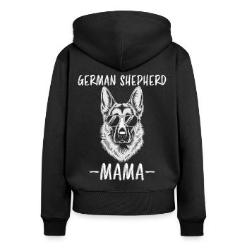 German Shepherd Saying German Shepherd Gift - Women's Premium Organic Zip Hoodie - black - Back - Julia (174cm)