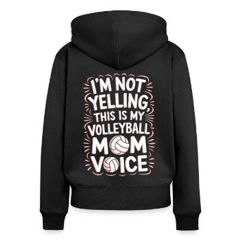 Volleyball Spruch Lustiges Volleyball Geschenk - Frauen Premium Bio Zip Hoodie - Schwarz - Hinten - Julia (174cm)