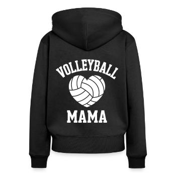 volley-ball dire drôle de cadeau de volley-ball - Sweat à capuche zippé Premium bio Femme - noir - Dos - Julia (174cm)