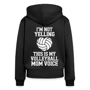 volley-ball dire drôle de cadeau de volley-ball - Sweat à capuche zippé Premium bio Femme - noir - Dos - Julia (174cm)