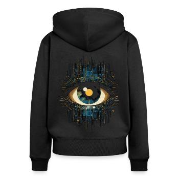 Eye Electronics - Women's Premium Organic Zip Hoodie - black - Back - Julia (174cm)
