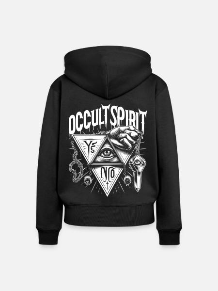 Knochen Logo Pendel 3 - Frauen Premium Bio Zip Hoodie - Schwarz