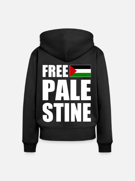 Free palestine - Frauen Premium Bio Zip Hoodie - Schwarz