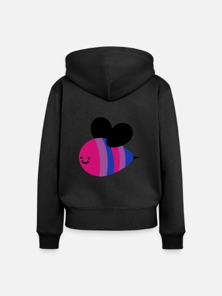 Bisexuell Bi Biene - Frauen Premium Bio Zip Hoodie - Schwarz