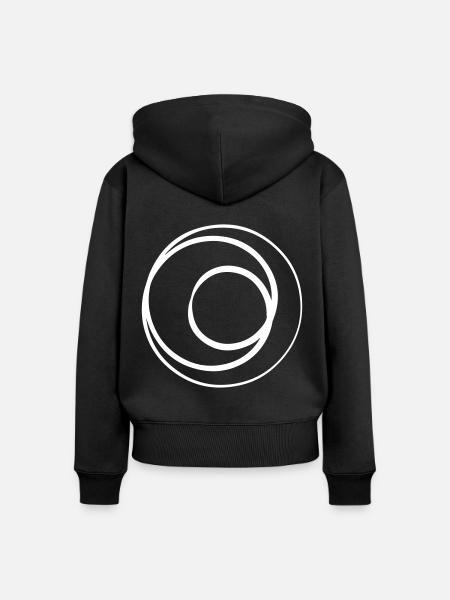 Geometrische Kunst - Frauen Premium Bio Zip Hoodie - Schwarz
