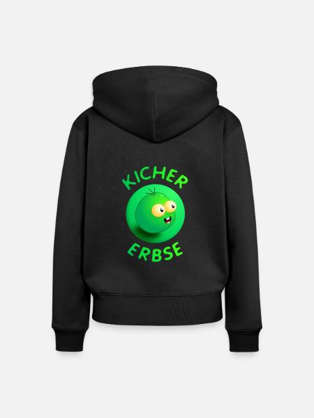 Kichererbse - Frauen Premium Bio Zip Hoodie - Schwarz
