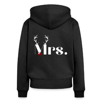 Mr. & Mrs. Reindeer knows part 2 - Women's Premium Organic Zip Hoodie - black - Back - Julia (174cm)