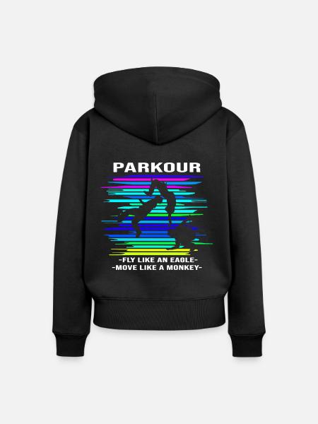 Parkour Backflip - Frauen Premium Bio Zip Hoodie - Schwarz