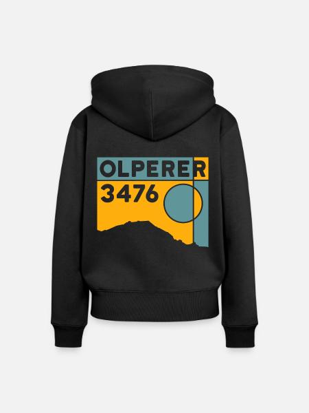 Olperer - Frauen Premium Bio Zip Hoodie - Schwarz