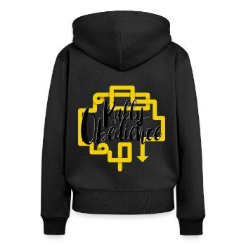 Rally Obedience Design pour les sports canins avec chien - Sweat à capuche zippé Premium bio Femme - noir - Dos - Julia (174cm)