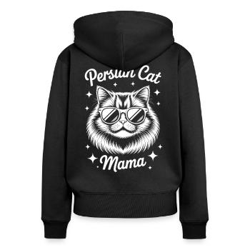 Persian Cat Saying Funny Persian Cat Gift - Women's Premium Organic Zip Hoodie - black - Back - Julia (174cm)