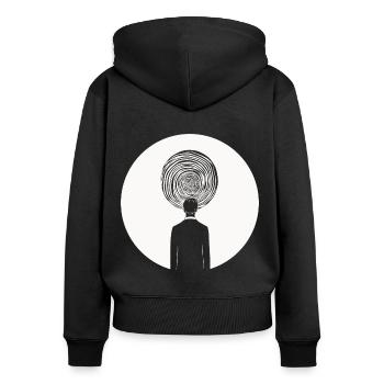 Mystic Spiral - Women's Premium Organic Zip Hoodie - black - Back - Julia (174cm)