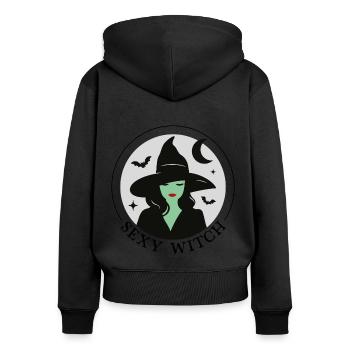 Sexy Witch - Women's Premium Organic Zip Hoodie - black - Back - Julia (174cm)