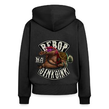 TMNT Mutant Mayhem Avec Bebop - Sweat à capuche zippé Premium bio Femme - noir - Dos - Julia (174cm)