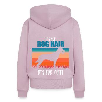 Malinois Belgischer Schäferhund - Frauen Premium Bio Zip Hoodie - Altrosa - Hinten - Julia (174cm)