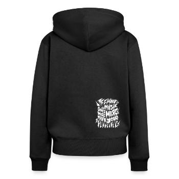 Techno and Electro Music - Women's Premium Organic Zip Hoodie - black - Back - Julia (174cm)