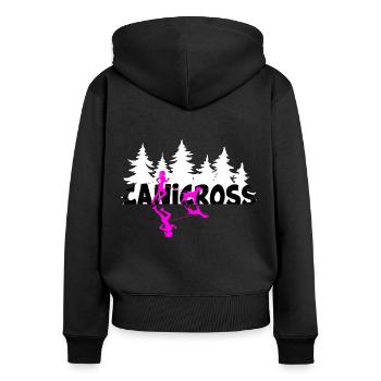 Canicross canicross-girl running with dog Dogrun - Women's Premium Organic Zip Hoodie - black - Back - Julia (174cm)