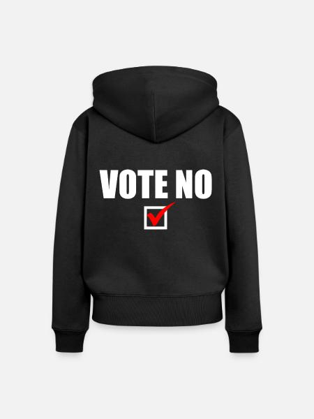 Vote no - Frauen Premium Bio Zip Hoodie - Schwarz