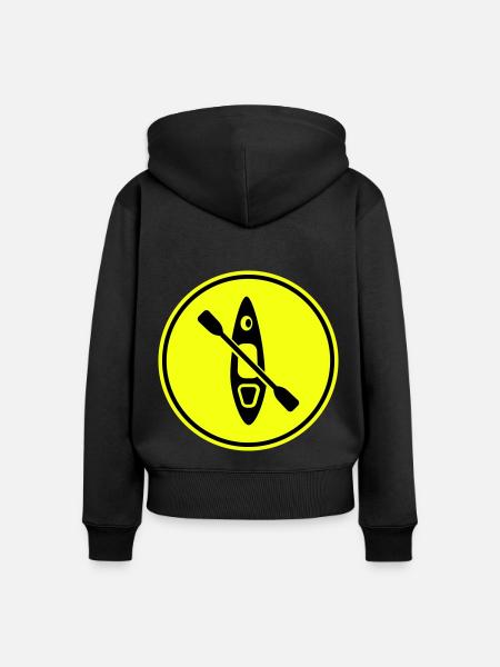 Kanu icon - Frauen Premium Bio Zip Hoodie - Schwarz