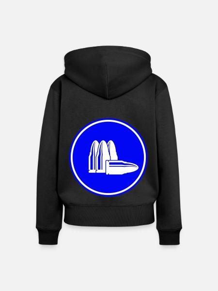 Patrone Icon symbol - Frauen Premium Bio Zip Hoodie - Schwarz