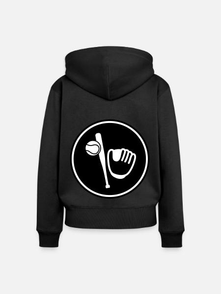 Baseball sport - Frauen Premium Bio Zip Hoodie - Schwarz