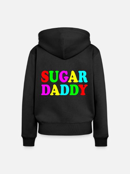 Sugar daddy - Frauen Premium Bio Zip Hoodie - Schwarz