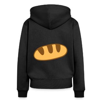 Pain - Sweat à capuche zippé Premium bio Femme - noir - Dos - Julia (174cm)