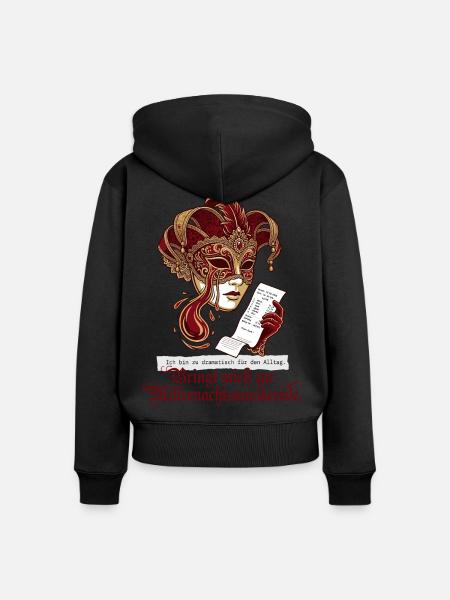 Dramatisches Mitternachtsmaskerade Design für Buch - Frauen Premium Bio Zip Hoodie - Schwarz