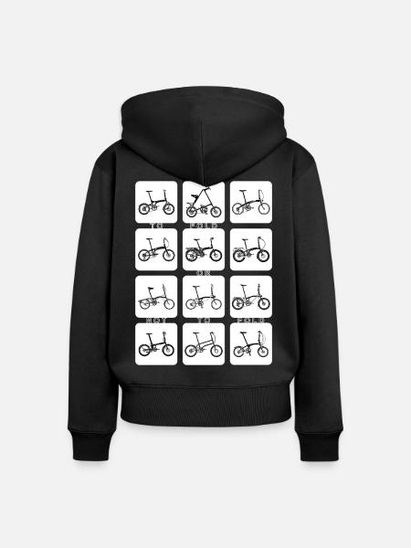 FALTEN ODER NICHT FALTEN (umkehren) - Frauen Premium Bio Zip Hoodie - Schwarz