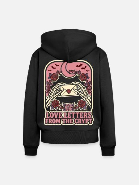 Love Letters From The Crypt - Frauen Premium Bio Zip Hoodie - Schwarz