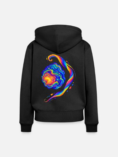 Tejas - Frauen Premium Bio Zip Hoodie - Schwarz