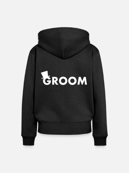 Groom - Frauen Premium Bio Zip Hoodie - Schwarz