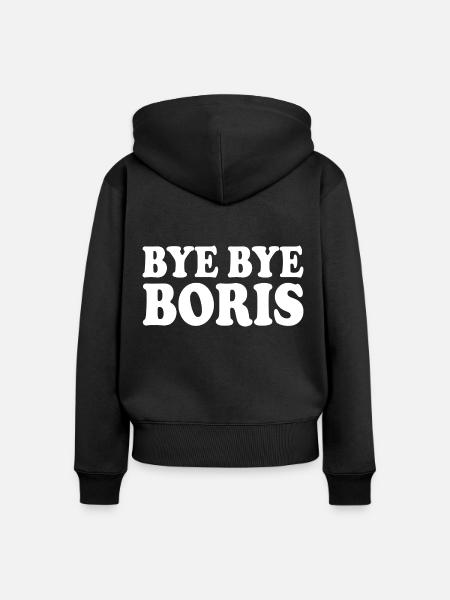 Bye bye boris - Frauen Premium Bio Zip Hoodie - Schwarz