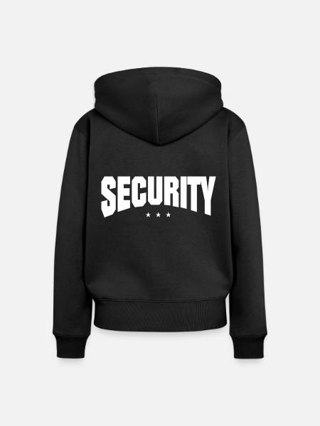 Security Sicherheitsdienst Party - Frauen Premium Bio Zip Hoodie - Schwarz