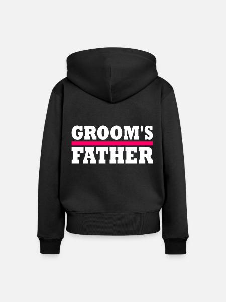 Grooms father - Frauen Premium Bio Zip Hoodie - Schwarz