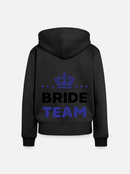 Bride Team - Frauen Premium Bio Zip Hoodie - Schwarz